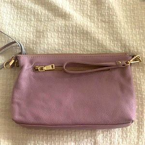 Baby pink clutch / sling bag